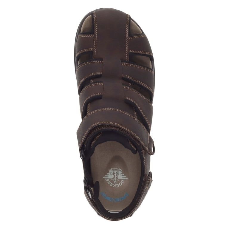 Dockers Men’s Brown and Dark Brown Leather Fisherman Sandals Dockers Searose Fisherman Mens Sandals Outdoor Comfort  main image 4