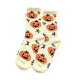 thumbnail image 5 of Halloween Cartoon Crew Socks, Festive Pumpkin Ghost Black Cat Pattern Long Socks, Soft Cozy Casual Hosiery for Women Halloween Party Home Daily Wear Holiday Gift, 5 of 5