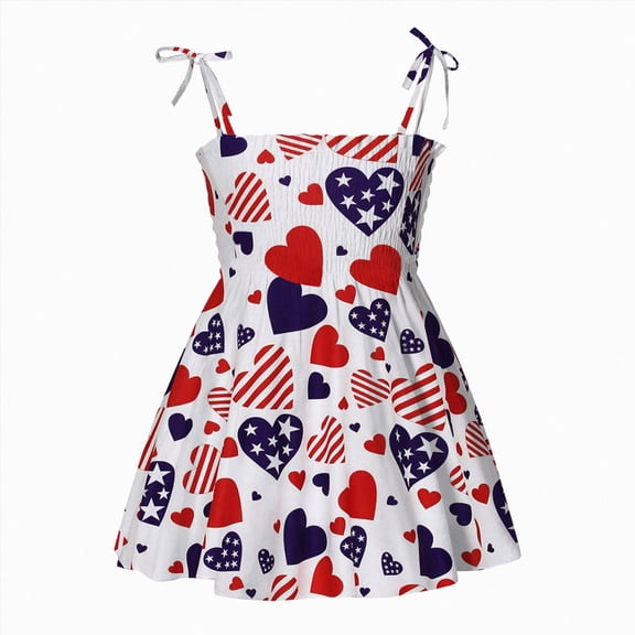 KPOPLK Toddler Dress Baby Girls Cotton Ruffle Sleeveless Summer Dresses Kids Boho Beach Casual Sundress(4-5 Years,Red)