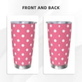 thumbnail image 3 of KLL Dots On Rose Red Background Print 40oz Stainless Steel Insulated Car Cup with Spillproof Lid - Keep Your Drink Hot or Cold on the Go-Straw Two-piece Set, 3 of 8