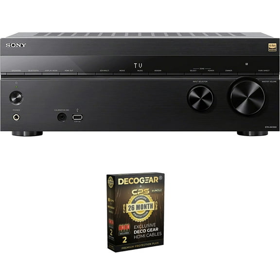 Sony STR-AN1000 7.2 Channel Home Theater 8K A/V Receiver Bundle with 26 Month CPS Extended Protection Pack