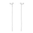 thumbnail image 1 of Pendientes de plata de ley 925 con circonita cúbica y cadena para mujeres y niñas, pendientes con borlas de estrella, enhebradores, 1 of 4