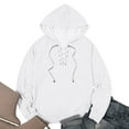 thumbnail image 4 of Women Blouses Womens Zip Sweatshirt Short Sleeve Sweater Women Came Hoodie Quarter Zip Sweater Workout Athletic Pullover Hoodie Women's up Oversized Workout Sweatshirt round Oversized White M, 4 of 5