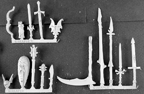 #14056 Unpainted Metal Conversion Pieces Reaper Miniatures Weapon Pack I 12 