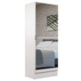 thumbnail image 3 of Zapatera con 1 puerta y espejo - Blanco, 3 of 8
