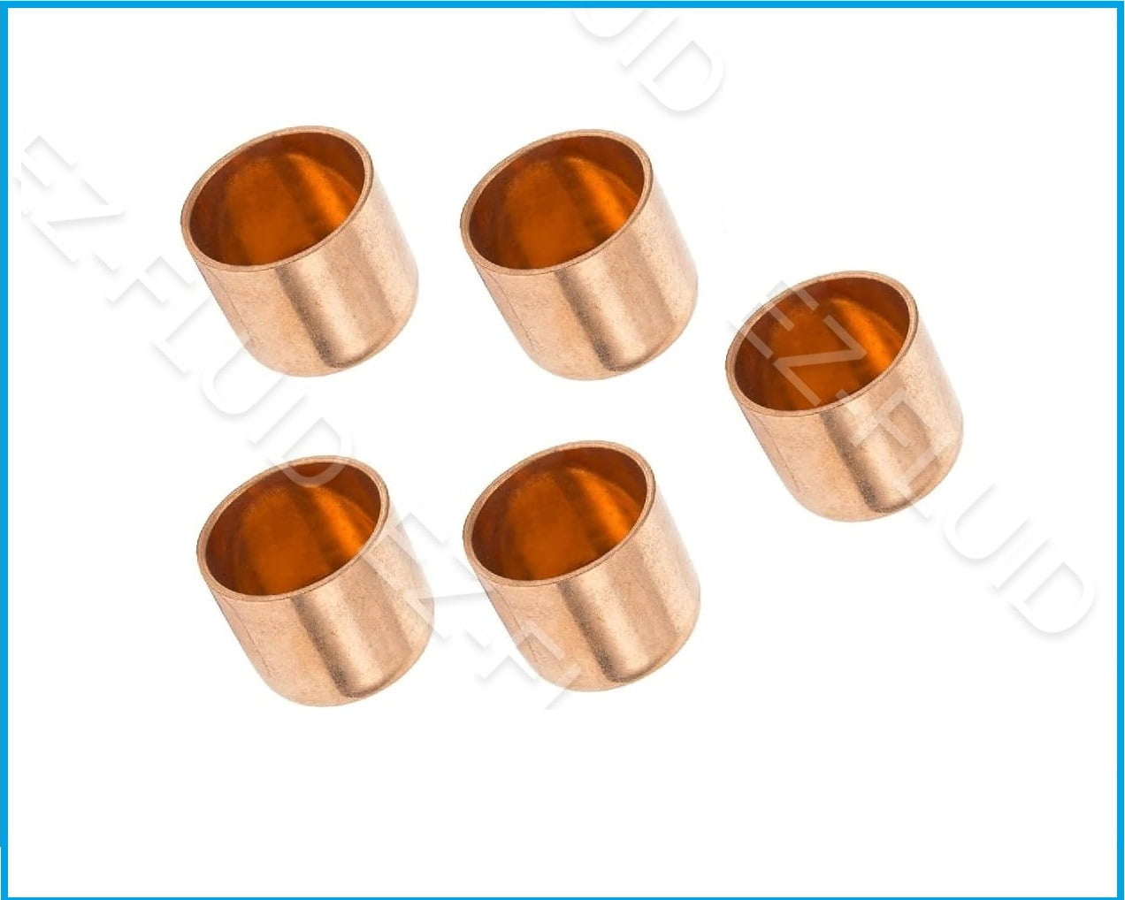 EZFLUID Plumbing 2" Solder LF Copper Pipe End Cap,Pressure Copper Cap