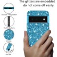 thumbnail image 3 of Compatible with Google Pixel 6 Case Glitter Shockproof,Google Pixel 6 Phone Case Bling Sparkly Soft TPU and PC Silicone Shiny Girl Women Thin Protective Cover (Blue), 3 of 14