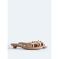 thumbnail image 3 of Free Assembly Women's Kitten Faux Raffia Kitten Heel Sandals with Bow, 3 of 7