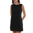 thumbnail image 2 of Amazhiyu Women's 100% Pure Linen Sleeveless Dress with Pockets Side Zipper Midi Casual Summer Dress, 2 of 9