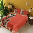 thumbnail image 4 of Ambesonne America Fitted & Top Sheet Set with Shams, Country Music Wild West, Beige Orange, 4 of 8