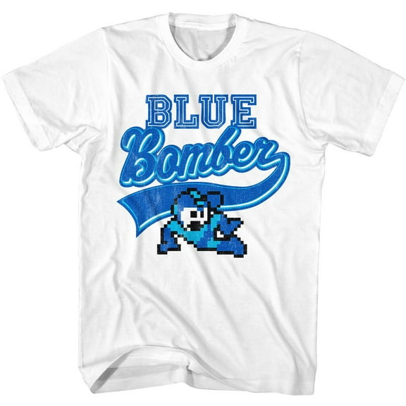 Mega Man Blue Bomber White Classic Adult T-Shirt