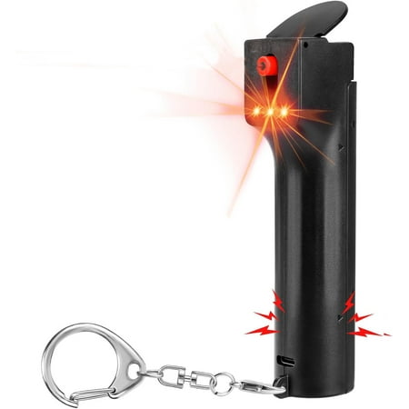 Personal Safety Alarm and Pepper Spray Combo for Women self Defense - Max Strength Pepper Gel & 130 dB Siren & Strobe Lights Flip-top Safety Cap & UV Marking Spray Canister Replaceable