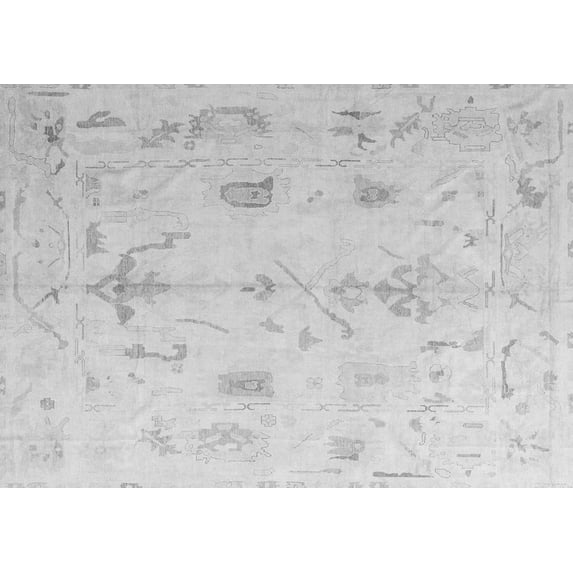 Ahgly Company Indoor Rectangle Oriental Gray Traditional Area Rugs, 7' x 9'