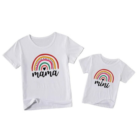 

Family T-Shirt Women Mommy Baby Kids Matching Shirts Family Clothes Tee Tops Family Matching Outfits