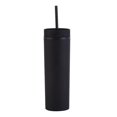 thumbnail image 4 of Double Layer Plastic Cup Frosted Rubber Paint Water Cup 16oz Straight Straw Cup, 4 of 4