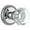 Bright Chrome, variant on Grandeur 821214 Newport Solid Brass Rose Privacy Door Knob Set - Brass