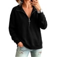 thumbnail image 7 of LTTVQM Womens Oversized Quarter Zip Up Sweatshirts Half Zip Cropped Pullover Warm Winter Outdoor Clothing, 7 of 7