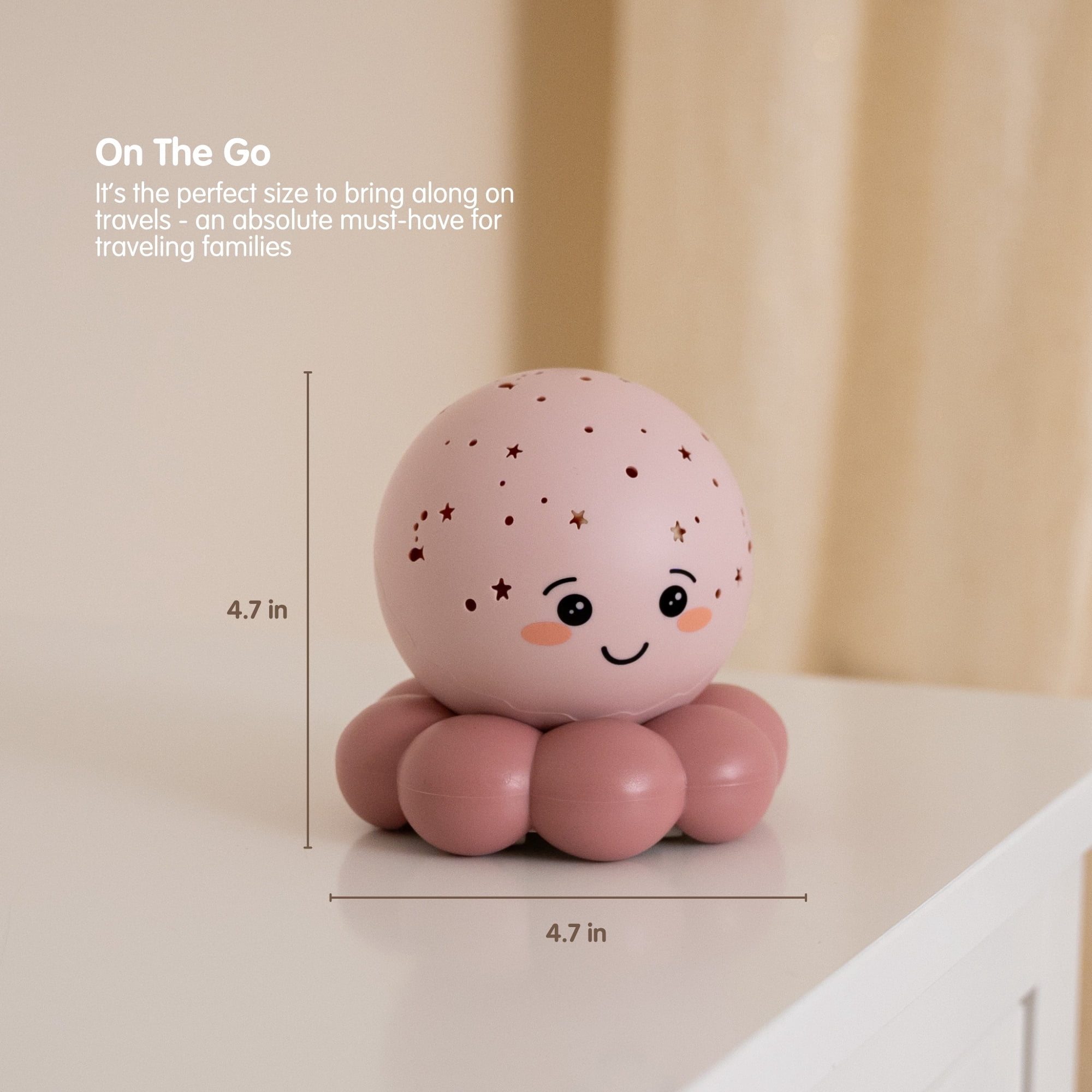 Cloud B Twinkles To Go Octo Projector Nightlight Toy - Pink