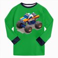 thumbnail image 6 of NOLDARES Toddler Kid Boy Clothes 2-Piece Graphic Print Long Sleeve Tee Sweatshirt Tops Elastic Waist Joggers Pants Fall Winter Outfits Clothing(Green,7-8 Y), 6 of 9