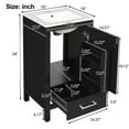 thumbnail image 2 of DTTRA 18" Modern Bathroom Vanity with Ceramic Sink, Adjustable Foot Pads, Divider Drawer and Soft-Close Door, Black, 2 of 9
