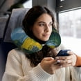 thumbnail image 6 of Easygdp Majestic Deer Mountain Lake Travel Pillow Memory Foam, Head Neck Support Airplane Pillow for Traveling, Car, Home, Travel Neck Flight Pillow, 6 of 8