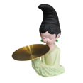 thumbnail image 4 of Adorno de niña antigua china moderna, decoración de almacenamiento, artesanía, estatua artística para con bandeja, 4 of 9