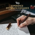 thumbnail image 6 of Wordsworth & Black Fountain Pen Set, 18K Gilded Medium Nib, Includes 24 Pack Ink Cartridges, Ink Refill Converter & Gift Box, Gold Finish, Calligraphy, [Brown Gold], Perfect for Men & Women, 6 of 10