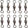 thumbnail image 4 of 100pcs #4 Solid Fishing Swivel Snaps Hook Connector Barrel Bearing with Welded Rings Stainless Steel, 4 of 6