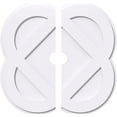 thumbnail image 1 of Ekena Millwork CMP36CE2-04000 36 in. OD x 4 in. ID Square Charlotte Architectural Grade PVC Contemporary Ceiling Medallion - 2 Piece, 1 of 1