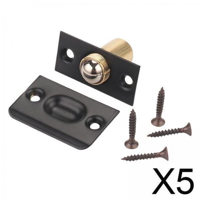 Pestillos de puerta con forma de bola,Pestillos de bola para puertas interiores de habitaciones,Cierre de bola para puerta de armario,color negro,versátil y seguro,Pestillo de rodamiento de