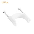 thumbnail image 3 of Cable Clips with Steel Nail, 12Pack 40mm/1.57" Plastic Cable Wire Clips, White, 3 of 6