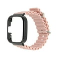 thumbnail image 1 of Estuche protector para correa de reloj 2 en 1 Estuche de repuesto ajustable de silicona para Redmi Watch 3 Rosa, 1 of 10