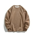thumbnail image 5 of LIUJUNSHOP Men's French Terry Crewneck Sweatshirt Men's Lined Suede Crewneck Pullover Winter Warm Casual Oversized Loose Fit, 5 of 5