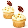 Football Party Food Cupcakes Reusable Brown Plastic Cupcake Picks, 36 CT, 3"
