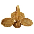 thumbnail image 2 of Cesta de fruta tejida, soporte de exhibición multiusos de 3 niveles para mesa de café, canasta de almacenamiento de alimentos, soporte para verduras y, 2 of 9