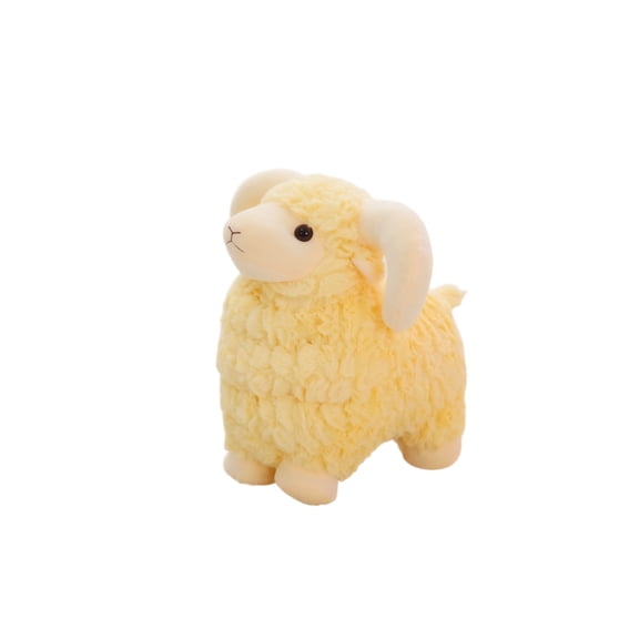 Plush Sheep Stuffed Animal, Soft Yellow 16.5 inch Cute Lamb Plush Doll, Fluffy Cartoon Animal Toy for Girls Kids, Ideal Birthday Present Home Decorative Companion