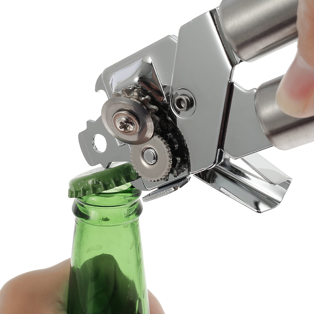 3-in-1 Manual Can Opener – Heavy-Duty Stainless Steel With Bottle Opener & Magnet, Ergonomic Handheld Design