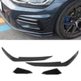 thumbnail image 1 of Spoiler Canards Kit, Remplacement Robuste Pare-Chocs avant Canards pour MK7.5 R 2017-2020 pour Voiture Noir Brillant, Style Fibre de Carbone, 1 of 8