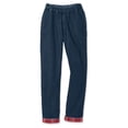 thumbnail image 4 of Woman Within Plus Size Elastic-Waist Cotton Straight Leg Denim Pant With Flannel Lining, 4 of 6