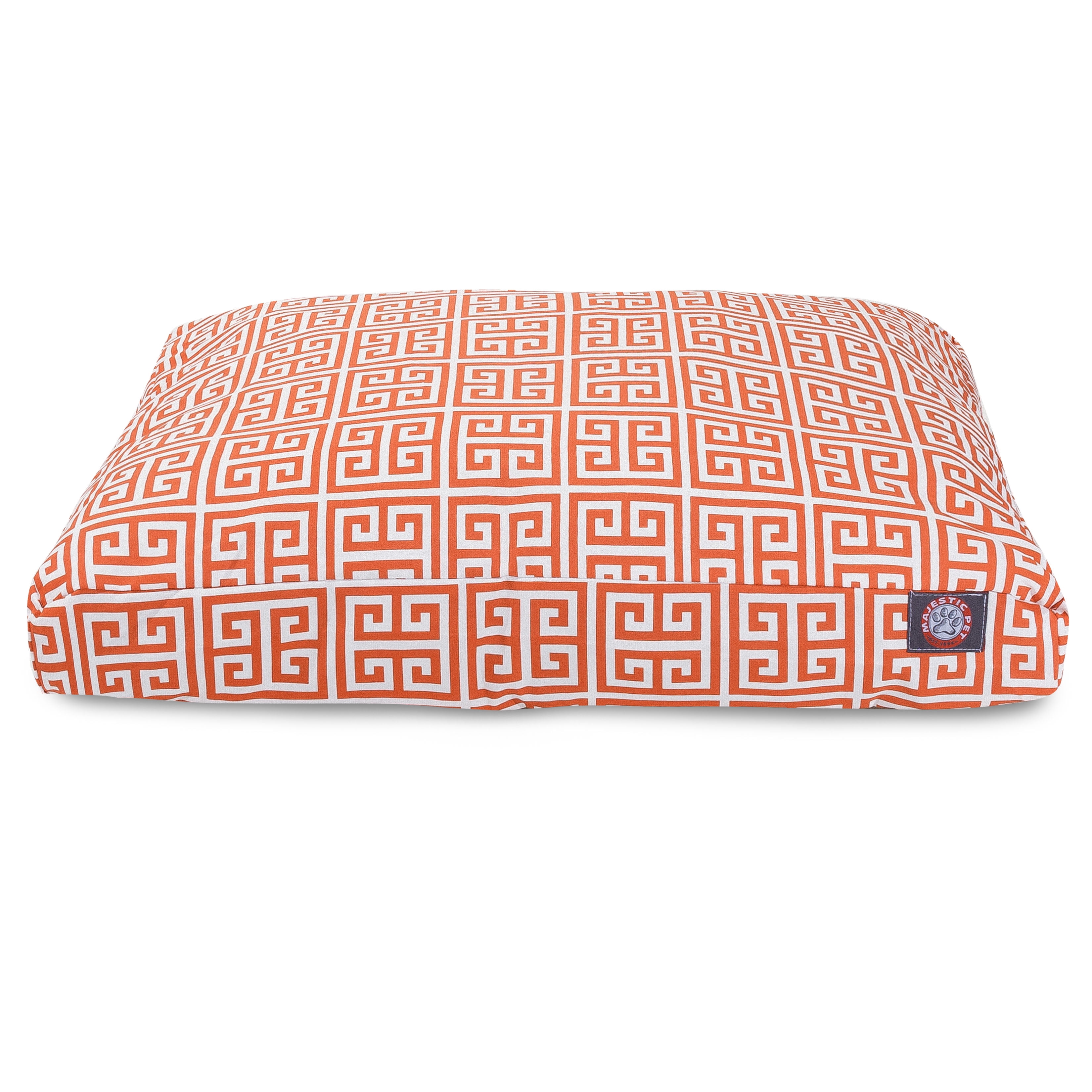 Majestic Pet | Towers Rectangle Pet Bed For Dogs, Removable Cover, Orange, Medium