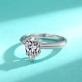 thumbnail image 3 of Exquisite 2 Carat Women's Moissanite Rings Pear Cut D Color VVS1 S925 Sterling Silver Lab Created Diamond Engagement Rings Ideal Choice for Couple Parties Date Travel, 3 of 6