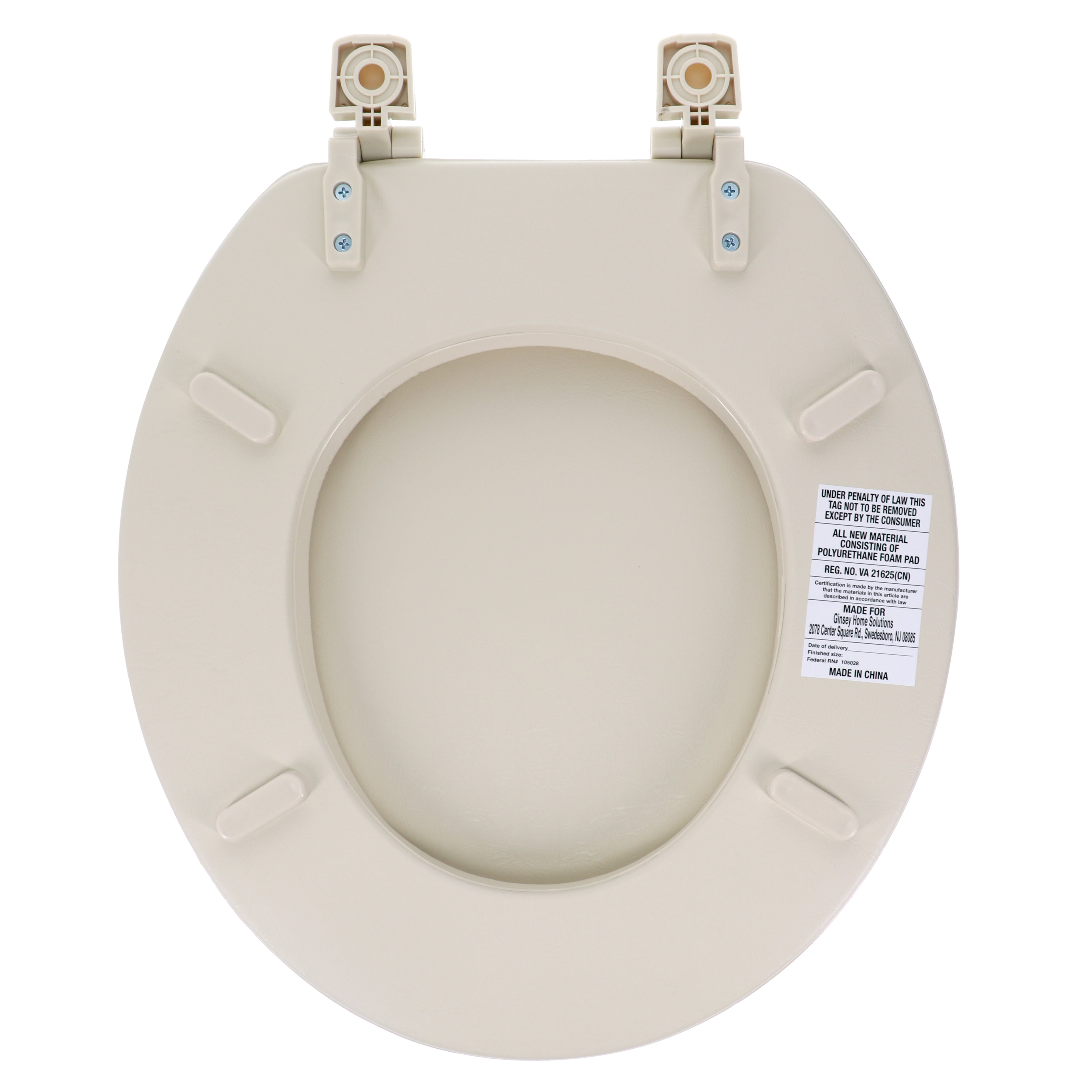 Ginsey Round Soft Cushion Decorative Toilet Seat, Owl Embroidery