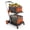 Orange, variant on Collapsible Shopping Cart with Wheels & Storage Crate,Folding Shopping Cart on Wheel,Portable Folding Utility Cart for Groceries, Warehouse & Supermarket.Black