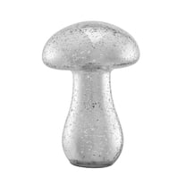 Alloya Mushroom Decorative Accent Metal Tabletop Sculpture Nature Figure - Silver