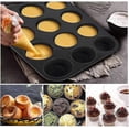 thumbnail image 4 of Silicone Muffin Tray, 33 x 25 cm Muffin Pan, Baking Mould for Muffins Cupcakes, 4 of 5