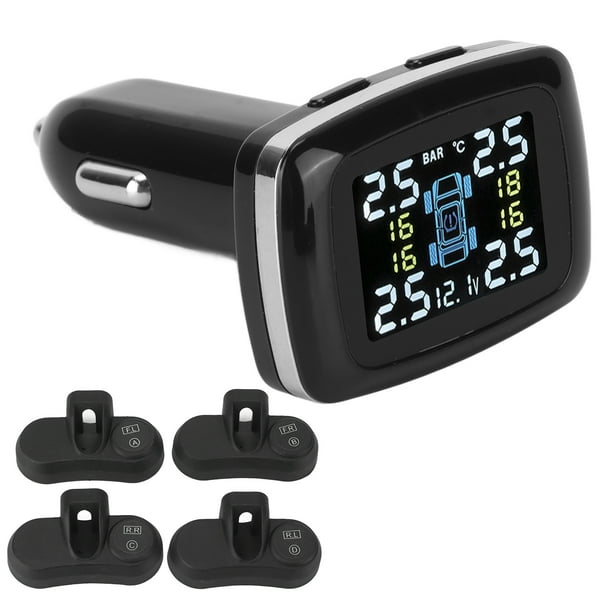 Tire Pressure Alarm,Smart TPMS Cigarette Lighter Car TPMS Internal Tire