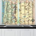 thumbnail image 4 of CADecor Vintage 1935 Oregon State Map Window Treatment Panel Curtains Window Curtain Kitchen Curtain,Two Piece 26x39 Inches, 4 of 4