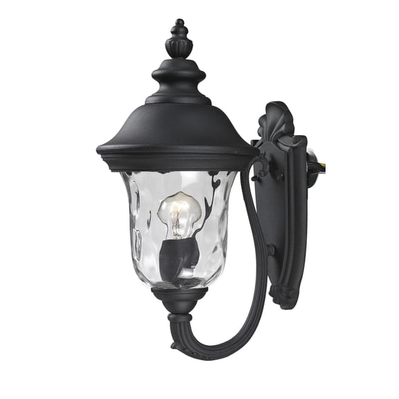 1 Light Outdoor Wall Mount In Gothic Style 8 Inches Wide By 15.75 Inches High Z-Lite 533S-Bk