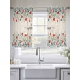thumbnail image 5 of Sheer Curtains 54 Inches Long 2 Panels, Independence Day Blue Red Floral Rod Pocket Curtain Voile Draperies, Summer Pastoral Wildflower Light Filtering Window Treatment for Living Room, 5 of 8