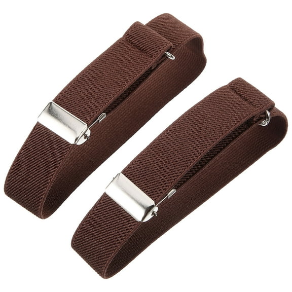 MEIBUTYUP 1 Pair Sleeve Bands Sleeve Holders Comfortable Wear Coffee Polyester for Formal Use